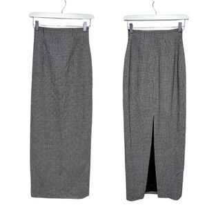Moschino Houndstooth 100% Wool High Waisted Fitted Pencil Skirt Size XS
